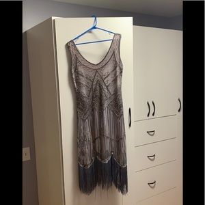 Flapper style roaring twenties party dress.